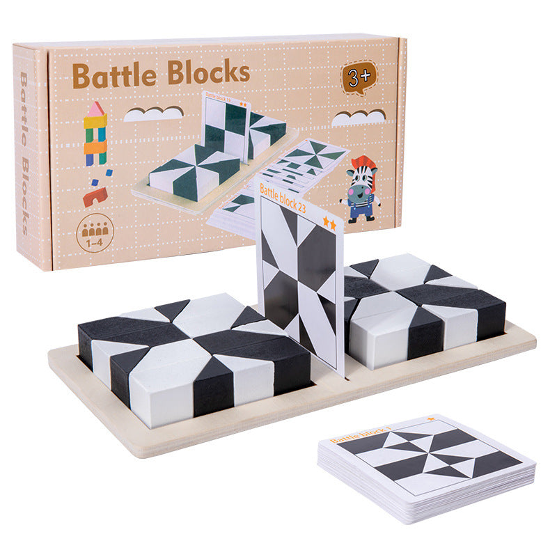 BattleBlocks™⎜Pedagogisk leksak för logikträning för barn med kort och brädspel