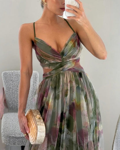 P0234 - Elaris™ - Giselle - vestido largo con estampado floral