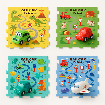 Railcar puzzle™ | Tävling med klossar