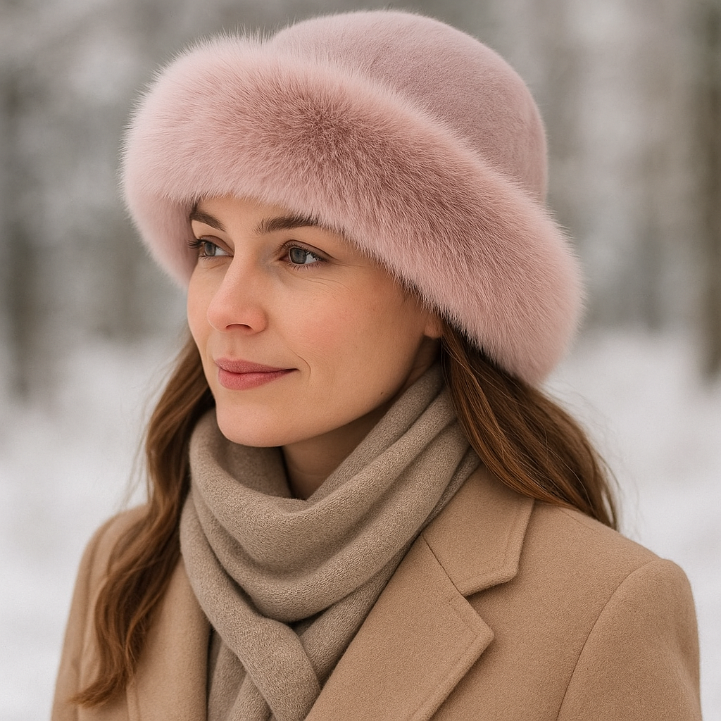 Vinterelle™ | Elegant Pälsmössa för Dam i Fuskpäls