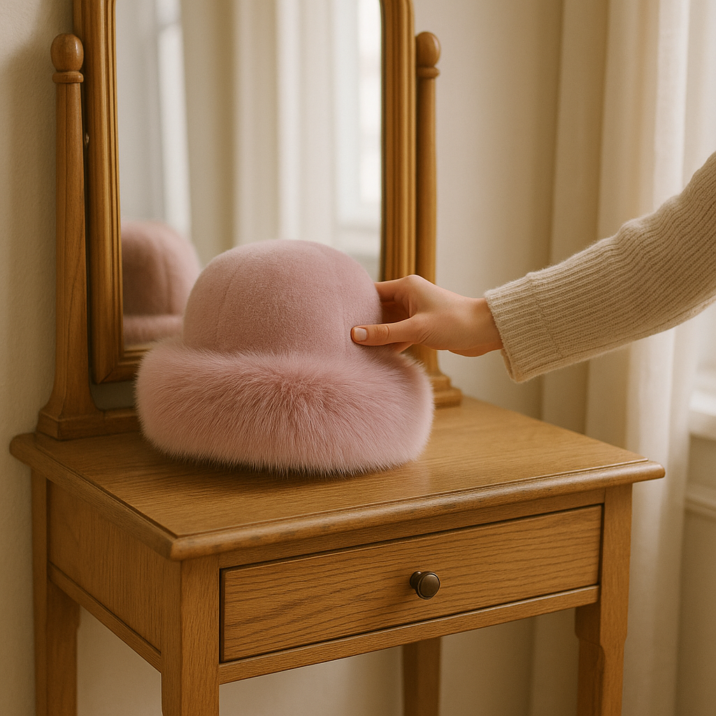 Vinterelle™ | Elegant Pälsmössa för Dam i Fuskpäls