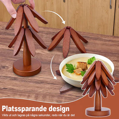 WoodAura™ | Hopfällbara Grytunderlägg