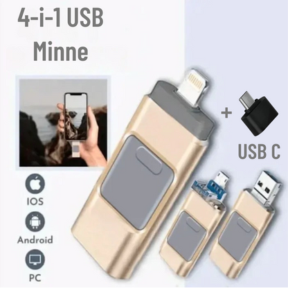 SparaSmart™ | 4-i-1 USB Minne - Blixtsnabb Bildöverföring