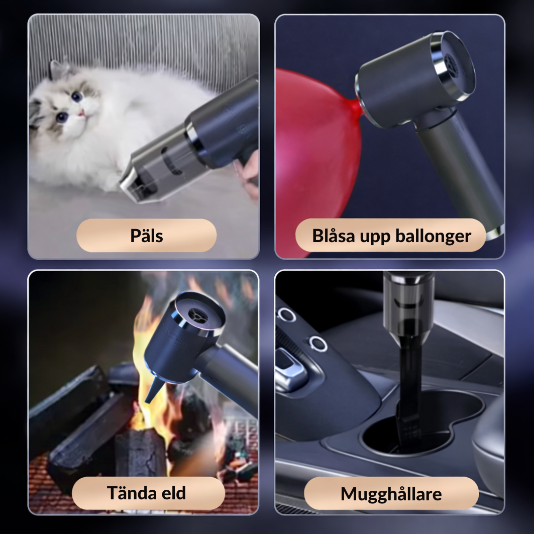 Dustra™ PowerVac | Kraftfull handdammsugare för hemmet och bilen