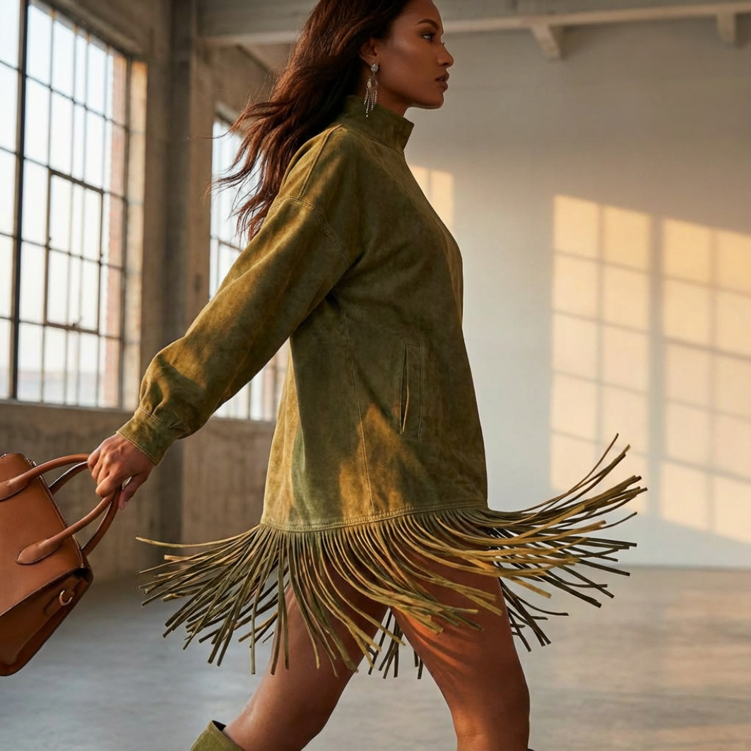 Eir™ | Långärmad klänning. Rörelse i stilen. Lugn i känslan.