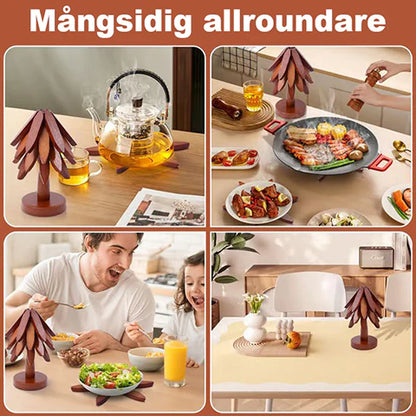 WoodAura™ | Hopfällbara Grytunderlägg