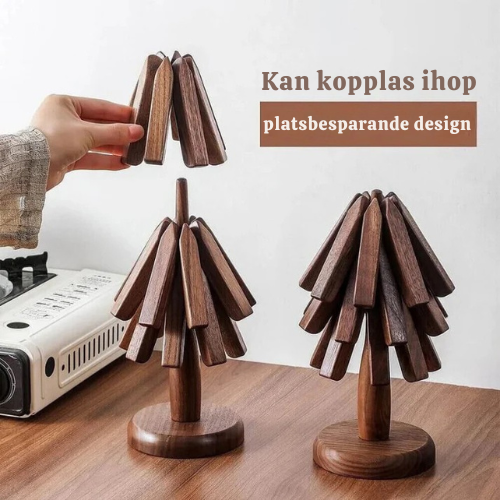 WoodAura™ | Hopfällbara Grytunderlägg