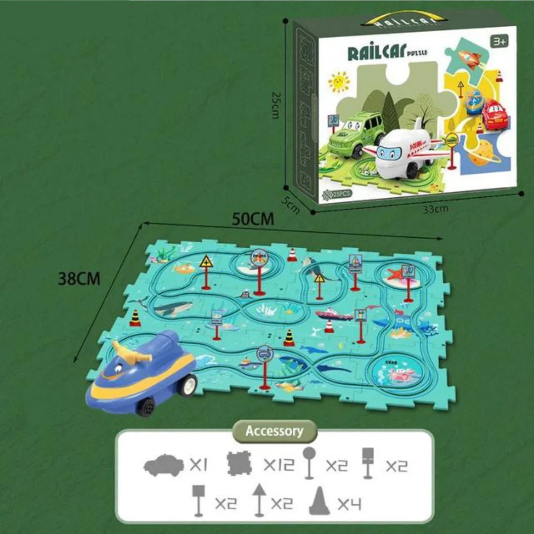 Railcar puzzle™ | Tävling med klossar