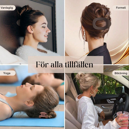 SilkGrip™ | Hårklämma - Set med 4 Ovala hårspännen för skonsamt grepp