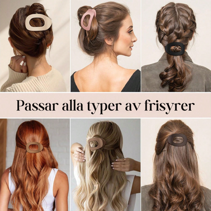 SilkGrip™ | Hårklämma - Set med 4 Ovala hårspännen för skonsamt grepp