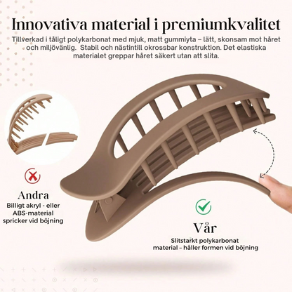 SilkGrip™ | Hårklämma - Set med 4 Ovala hårspännen för skonsamt grepp