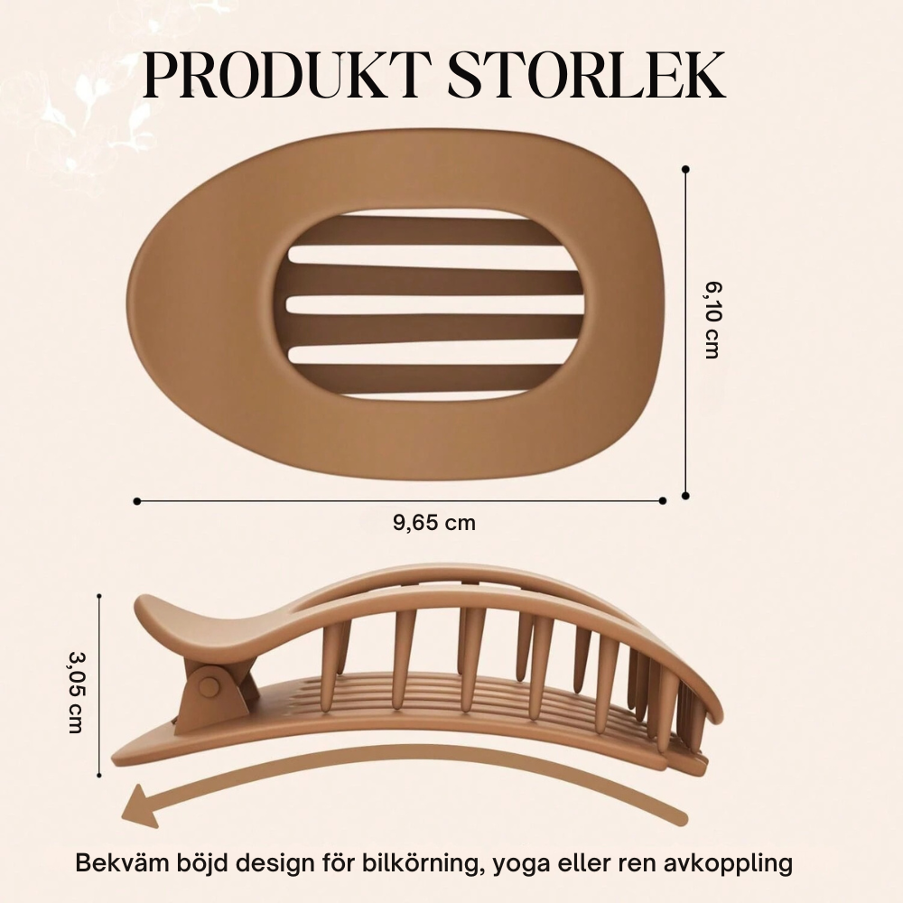 SilkGrip™ | Hårklämma - Set med 4 Ovala hårspännen för skonsamt grepp