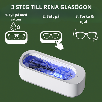 Clearis™ | Ultraljudsrengörare för glasögon