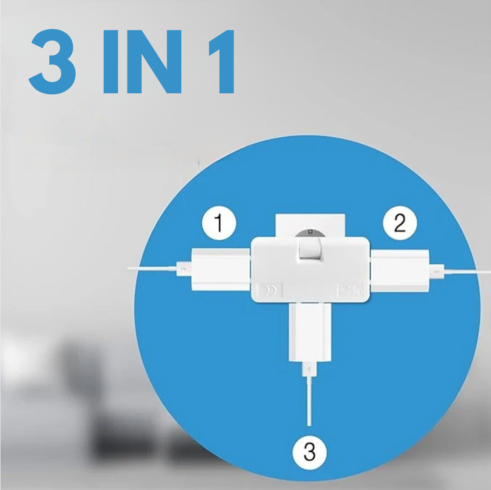 FlexStik™ | 3 stycken 180° roterande uttag!