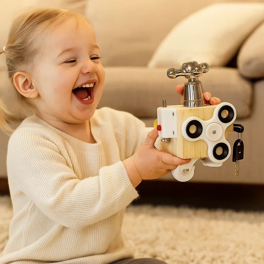 Bizzy Cube™ | Pedagogisk aktivitetsleksak för finmotorik och tidig sensorisk inlärning