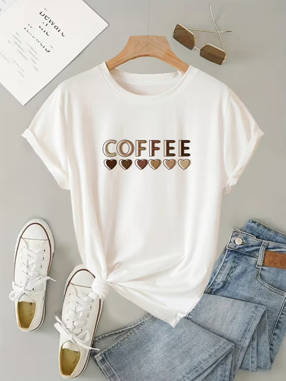 Cafelle™ | Grafisk T-shirt för Dam