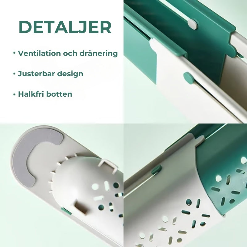 DiskOrdna™ | Teleskopiskt Ställ För Diskbänk Organisatör