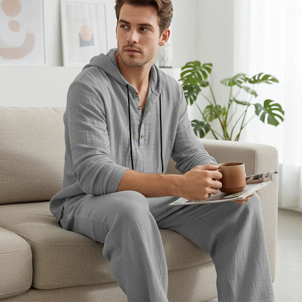 Bekvämt 2-delat Hoodie- och Byxset